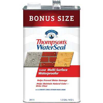 Thompsons WaterSeal Clear VOC MultiSurface Waterproofing Sealer, 1.2 Gal.