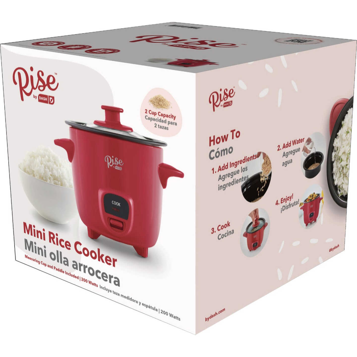 Rise by Dash Mini Rice Cooker 2 Cups - Removable Non-Stick - Soups, Grains  & Oatmeal - New 